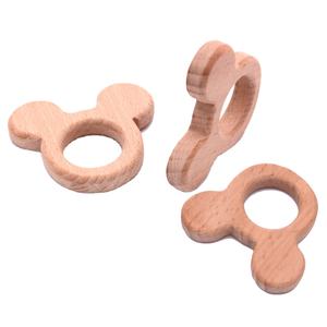 Multi Forme <span class=keywords><strong>Amazon</strong></span> Offre Spéciale En Bois de Hêtre naturel <span class=keywords><strong>Dentition</strong></span> Animal Bébé <span class=keywords><strong>anneau</strong></span> de <span class=keywords><strong>dentition</strong></span> en bois - Product Image 4