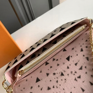 Nhà thiết kế của cổ điển rô in felicie Ví Thẻ Túi Kim Loại chuỗi thư bọc vải da phụ nữ sang trọng Vai Túi - Product Image 5