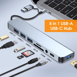 8-<strong>in</strong>-1 USB 3.0 TYPE-C Multiport Dock Supports TF/PD Reading &amp; 3.5mm Audio Interface Compatible <strong>Computers</strong> Audio Dock Stock Status - Product Image 4