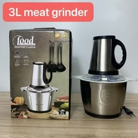 Hachoir à viande électrique en acier inoxydable de 3,5 L, coupe-légumes et hachoir multifonctionnel 6-en-1 avec niveau d'efficacité énergétique 1