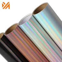 Película de Vinilo Holográfica Autoadhesiva, Resistente al Agua y a los Rayos UV, Brillante, para Impresión de Pósteres, para Plotter de Corte