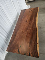 Table de salle à manger en bois massif de Raintree, sur mesure, avec bord naturel, pour comptoir ou plateau de table