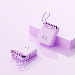 Popular Gifts 10000mAh Outdoor Power Bank Charger 22.5W Built-in Cable and Digital Display Power Banks