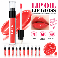 Gloss à lèvres nacré 3,5 ml RTS, haute brillance, hydratant, 49 teintes, faible MOQ 1 pièce, vente en gros OEM