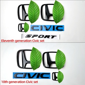 Adatto per <span class=keywords><strong>Honda</strong></span> <span class=keywords><strong>Civic</strong></span> decima/undicesima generazione, griglia modificata Black Knight, emblema posteriore <span class=keywords><strong>CIVIC</strong></span>, adesivo in inglese per emblema posteriore. - Product Image 5