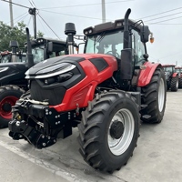 Tracteur agricole 4x4 de 180 ch avec moteur YTO, transmission par engrenages, machine agricole robuste pour le travail du sol