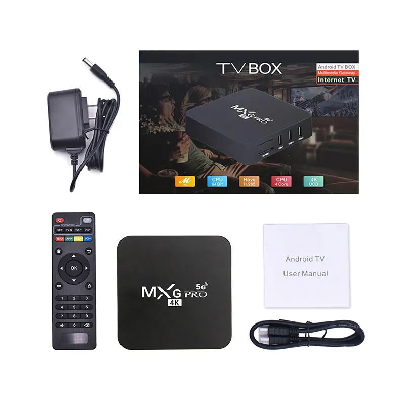 Xnxx Tv Box Fabrikanten 5G Dual Wifi Oem Custom Tvbox Android Certificado Set-Top Box Smart 4K Android Tv Box