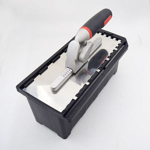 Prezzo all'ingrosso 6 pezzi di qualità industriale Set di cazzuola per muratori con manico in gomma a muro coltello per fango in calcestruzzo raschietto per intonacatura - Product Image 6