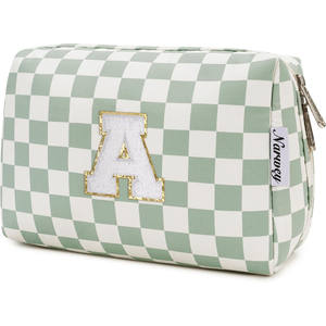 Organizzatore di borsa cosmetica da viaggio per trucco a scacchi personalizzati in fabbrica borse per il trucco da toilette scomparti per donne <span class=keywords><strong>ragazze</strong></span> - Product Image 1