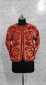 Chaqueta de terciopelo Suzani larga estilo vintage, elegante y casual para mujer, abrigo de invierno bordado a mano, cárdigan acogedor, vestido playero. - Product Image 6