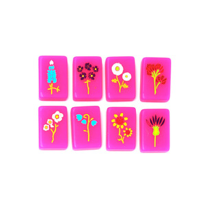 Tessere di Mahjong di Lusso Rosa Brillante a Tema Texas, Stivali da Cowboy Americani in Acrilico Inciso UV per Intrattenimento e Giochi da Tavolo - Product Image 6