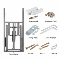 Matériel de fixation pour table murale escamotable, mécanisme de table pliante en acier au carbone, capacité de charge 200 kg, idéal pour les petits espaces