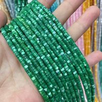 Manik-manik Heishi Cangkang Siput Kuda Liar Grosir 2*4mm, Manik-manik Cangkang Mutiara Pipih Warna-warni untuk Pembuatan Perhiasan DIY Gelang