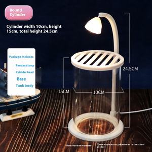 Nouveau moderne carré écologique en plastique Aquarium Fish Tank Kit filtre lumière LED pour Betta poisson crevettes poisson rouge Live Room bureau - Product Image 5