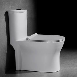 WC monobloc en céramique artistique KD-T090P avec siège à fermeture douce, toilettes rondes confortables pour adultes - Product Image 2