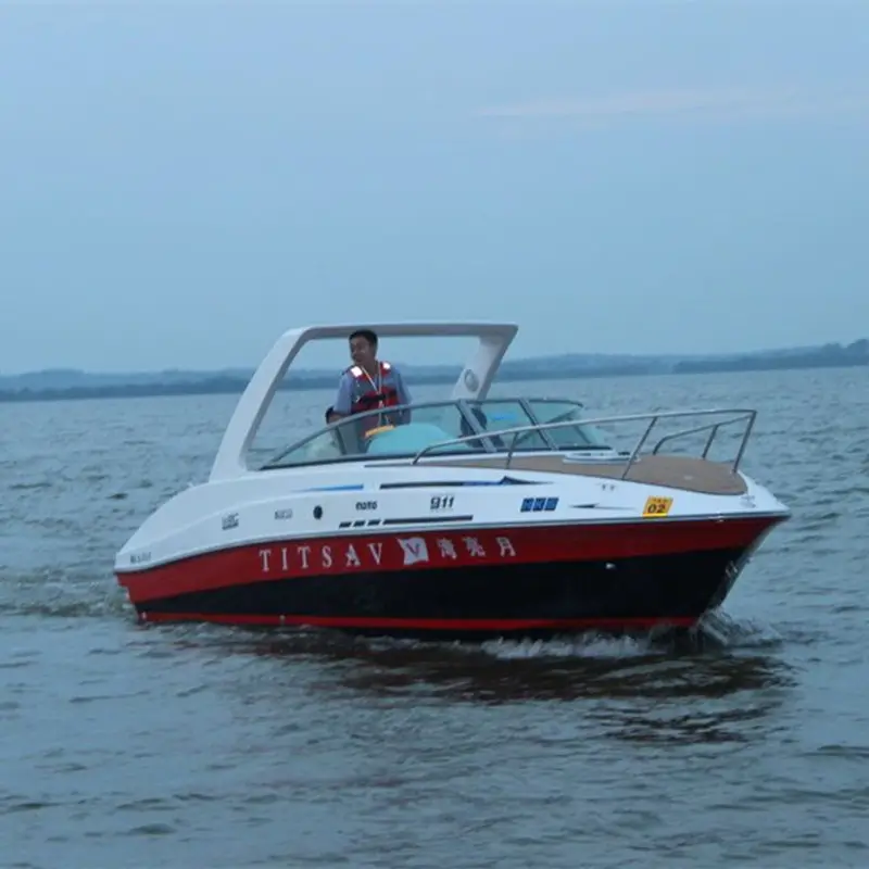 Perahu Pancing Serat Kaca 23ft dengan Mesin Yamaha