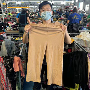 Pantalons à jambes larges et jupes divisées pour femmes <span class=keywords><strong>d</strong></span>'<span class=keywords><strong>occasion</strong></span> pantalons palazzo en coton et lin avec taille élastique vêtements <span class=keywords><strong>d</strong></span>'<span class=keywords><strong>occasion</strong></span> en vrac Ukay - Product Image 5