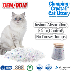 Litière pour <span class=keywords><strong>chat</strong></span> en cristal agglomérant à sable fin et léger, avec une taille de granules et une texture idéales pour les pattes délicates - Product Image 1