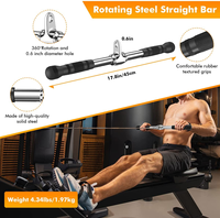 Barre de traction droite personnalisée en acier et métal pour équipement de fitness, idéale pour les exercices de triceps en salle de sport multifonctionnelle