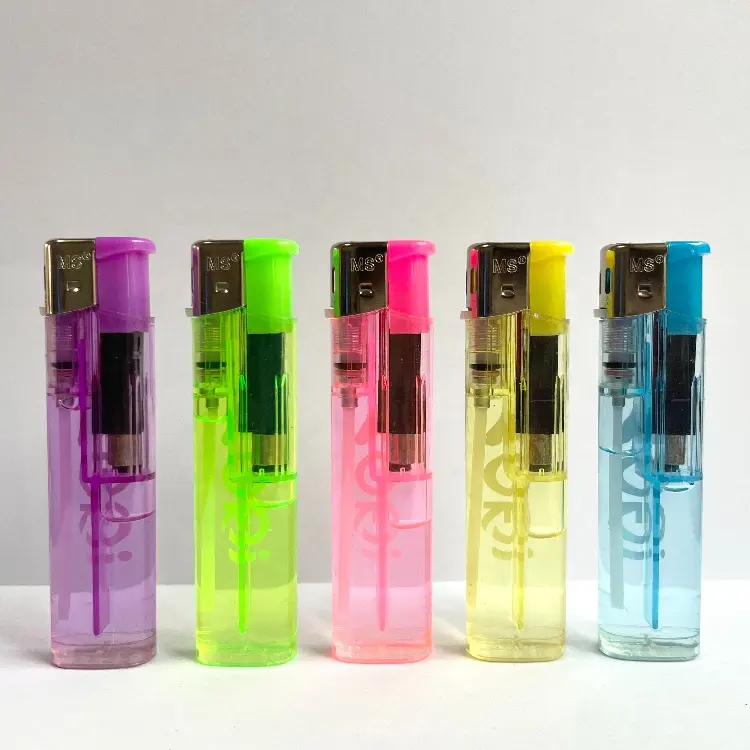 Individuelles einweg-elektro-transparentes intelligentes Kunststoff-Zigaretten-Feuerzeug Slim-Feuerzeug elektrisches Feuerzeug