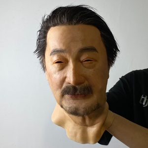 100% máscara de silicona hiperrealista personalizada, máscara facial de silicona, máscara facial de silicona para Cosplay - Product Image 2