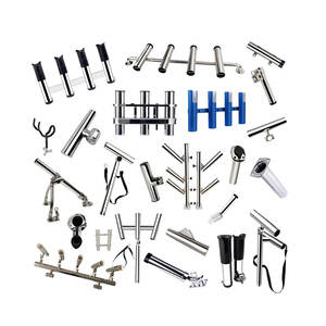 Accesorio de hardware marino Abrazadera de acero inoxidable en estante Soporte de caña de pescar ajustable de 360 grados - Product Image 6