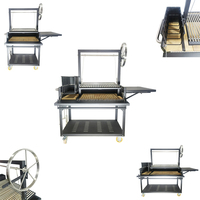 Argentine Grill Santa Maria Grill pour Backyard 40 ''Couleur Noire