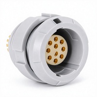 Connecteur circulaire Push-Pull série P BEXKOM, 10 broches, prise droite, laiton plaqué or, boîtier PC, qualité médicale, faible coût