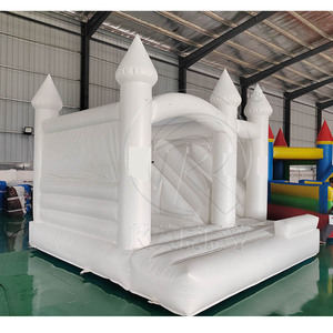 Maison sautante de mariage coloré de château plein d'entrain gonflable blanc de qualité marchande pour des loisirs en plein air - Product Image 2