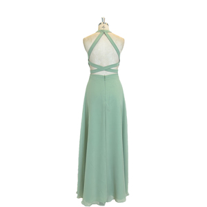 <span class=keywords><strong>Robe</strong></span> de soirée dos nu TEENYEE, col montant, pour femme, couleur <span class=keywords><strong>sauge</strong></span>, idéale pour <span class=keywords><strong>demoiselle</strong></span> d'honneur - Product Image 1