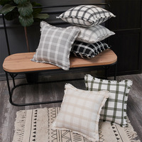 Housse de coussin de canapé moderne et élégante avec pompons, plusieurs options de couleurs, housse de coussin tissée pour la chambre à coucher, décoration de la maison