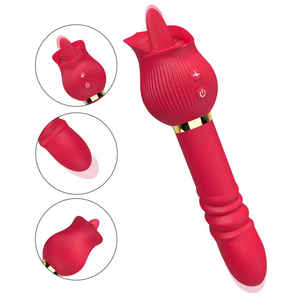 Couples Gift Rose-Themed Magic Insertable Vibrator Anal/<strong>Vaginal</strong> Female Intimate Simulation <strong>Toy</strong> - Product Image 6