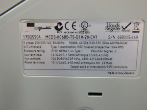 Controlador de Frecuencia Variable Trifásico PLC 175G5504 MCD5-0068B-T5-G1X-20-CV1, Arrancador Suave Trifásico PLC 175G5504 MCD5-0068B-T5-G1X-20-CV1 - Product Image 5