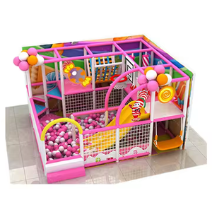 Aire de jeux souple de piscine à balles de conception de carnaval rose populaire avec grand toboggan interactif Équipement de jeu doux d'intérieur pour enfants - Product Image 2