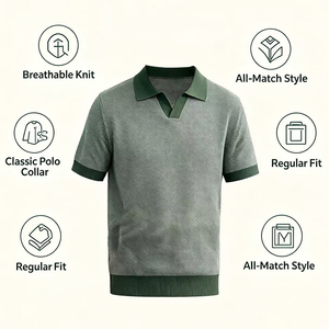 <span class=keywords><strong>Polo</strong></span> da Golf in Poliestere di Alta Qualità con Logo Personalizzato, Maglietta <span class=keywords><strong>Polo</strong></span> Traspirante a Collo a V per <span class=keywords><strong>Uomo</strong></span>, Manica Corta Elasticizzata - Product Image 5