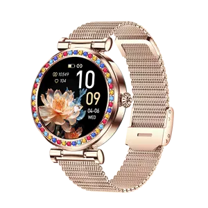 2024 Smart Watch ultime signore di lusso Smartwatch CF30 custodia in metallo cardiofrequenzimetro risposta funzione chiamata diamanti colorati per W