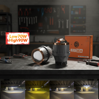 Phare antibrouillard LED laser REDSEA 3 couleurs, faisceau haut/bas, 3 pouces, bi-focal, lentille bi-LED, projecteur de phare antibrouillard pour voiture