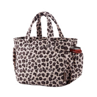 Sac isotherme léger en nylon 6L personnalisé OEM/ODM, résistant à l'eau, étanche, avec fermeture éclair, imprimé léopard, pour pique-nique
