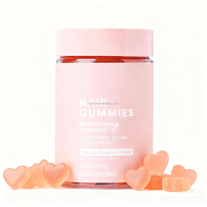 Premium Sugar-Free Vegetarian Hair Vitamins <strong>Gummies</strong> with <strong>Biotin</strong> - Product Image 2