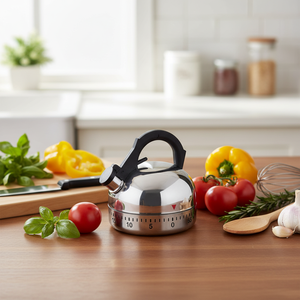 Minuteur de <span class=keywords><strong>cuisine</strong></span> en forme de carafe, minuterie mécanique de compte à rebours de 5 minutes, sans <span class=keywords><strong>bruit</strong></span>, en plastique ABS, écologique - Product Image 1