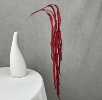 Plantes suspendues en gros « Larmes d'amoureux » style forêt, fleurs artificielles d'amarante pour plafond suspendu, décoration de mariage et de fête