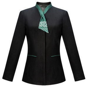 OEM sergé manches longues hôtel femmes réceptionniste femme de ménage uniformes <span class=keywords><strong>restaurant</strong></span> hommes veste de chef pour la cuisine - Product Image 2