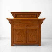 Armoire de culte traditionnelle à deux niveaux en bois de rose massif, fabriquée à la main par Tam Viet, écologique, pour villa, bureau à domicile, salon