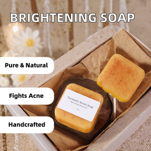 Jabón Sólido Artesanal 100% Natural Anti-Acné a Base de Hierbas para Cara y Cuerpo con Cúrcuma y Ácido Kójico Aclarante - Product Image 2