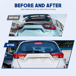 Hcmotionz ไฟท้ายรถยนต์สำหรับ Honda Fit <span class=keywords><strong>2020</strong></span>-2023 <span class=keywords><strong>Jazz</strong></span> ชุดประกอบไฟท้าย LED DRL ด้านหลัง4th - Product Image 6