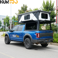 Huntoo - Camper intégré pour camionnette avec toit rigide et tente surélevée pour Ford F150 2011, 6,5 pieds de large, Silverado, Tundra