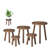 Support de Plantes Moderne en Bois pour Salon, pour Pots de 6 à 12 Pouces, Support Haut pour Plantes d'Intérieur