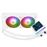 Refroidisseur de processeur liquide Thermalright Grand Vision 240 ARGB BLANC avec écran LCD IPS de 2,4 pouces, deux ventilateurs de 2150 tr/min pour LGA1700 AM5