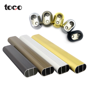 Toco Chrome Plated Iron Wardrobe Oval <strong>Clothes</strong> Tube <strong>Rail</strong> - Product Image 6