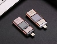 Stik USB Flash Drive 4-in-1 128GB, untuk ponsel Android, komputer, PC-mudah, Penyimpanan Data & berbagi dengan antarmuka USB 2.0